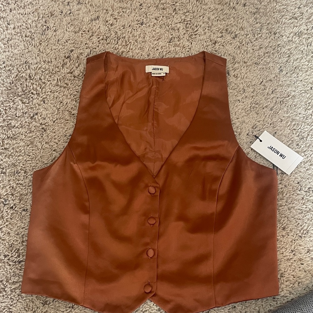 Jason Wu Rust Satin Vest